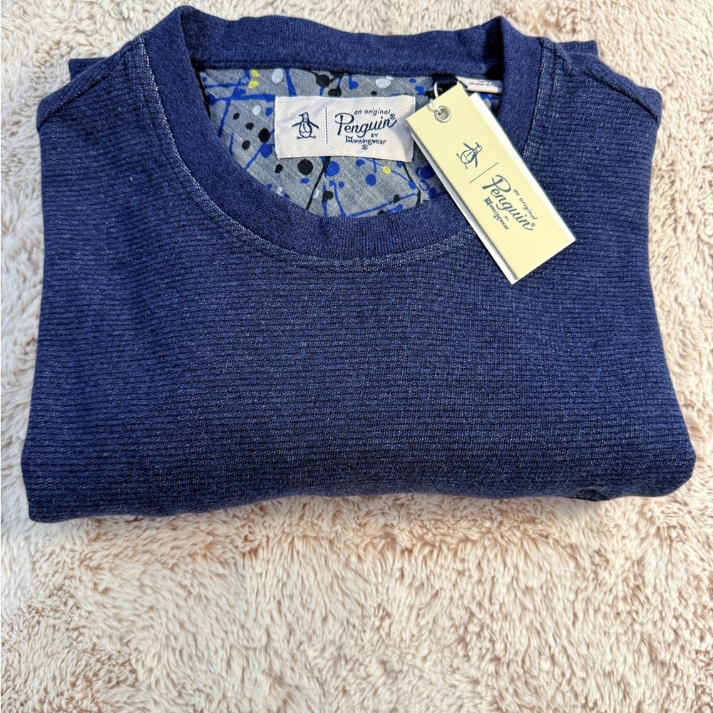 Original Penguin Men's Navy Crewneck Sweater
